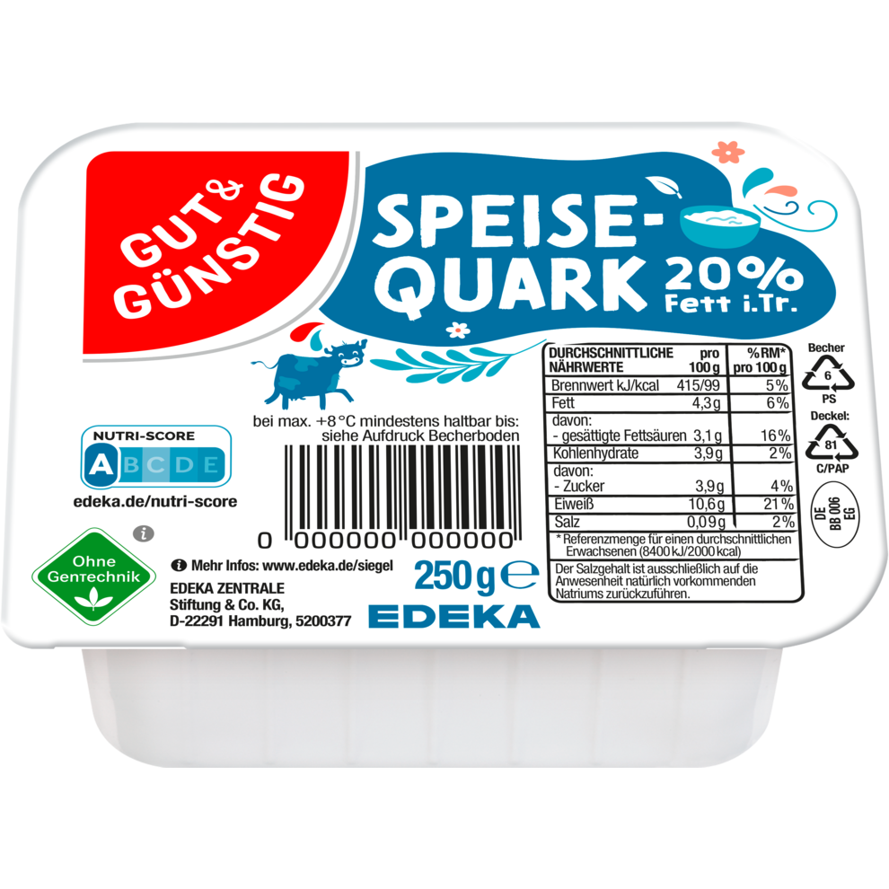 GUT&GÜNSTIG Творог 20% 250g VLOG