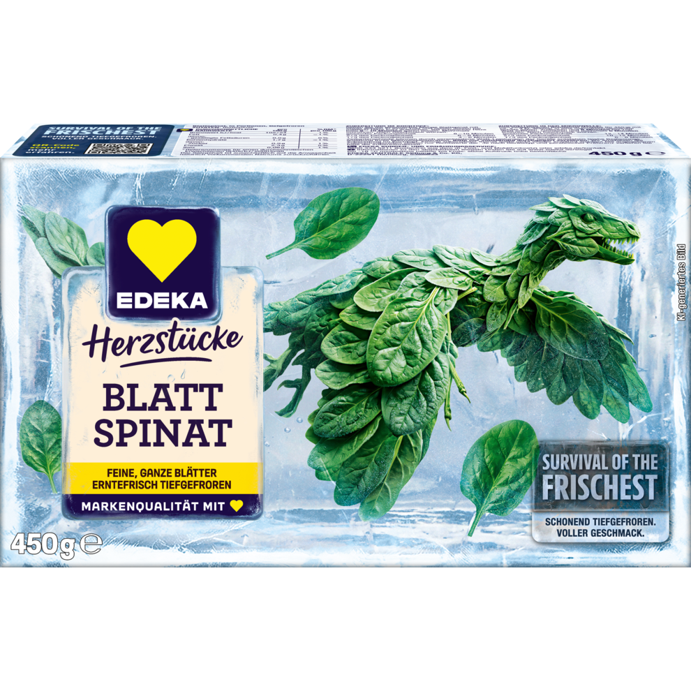 EDEKA Herzstücke Blattspinat in Portionen 450g