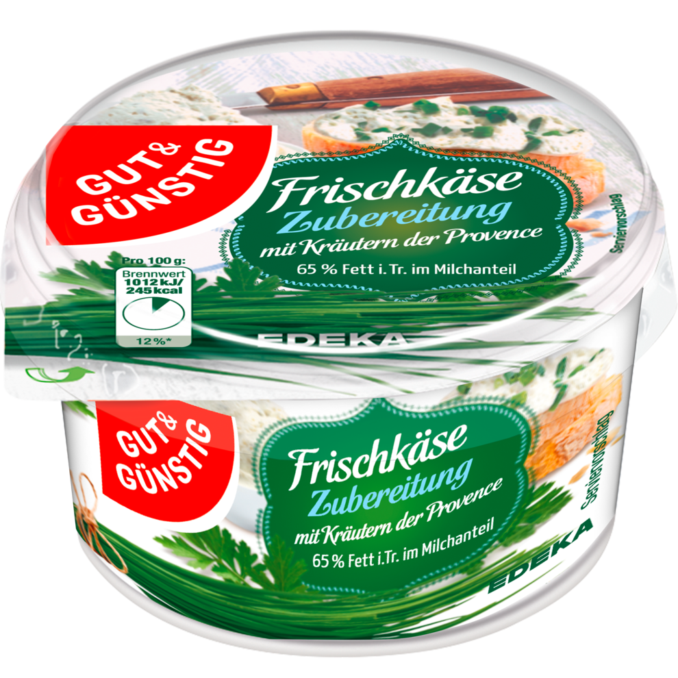 GUT&GÜNSTIG Frischkäse Kräuter 65% Doppelrahmstufe 150g