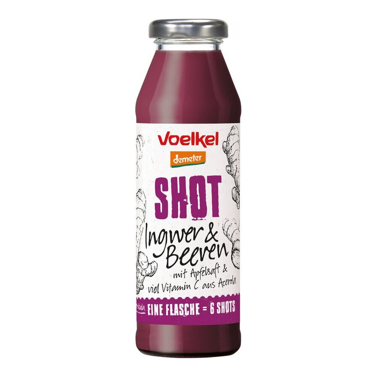 Demeter Voelkel Shot Ingwer&Beeren mit Vitamin C aus Acerola 0,28l