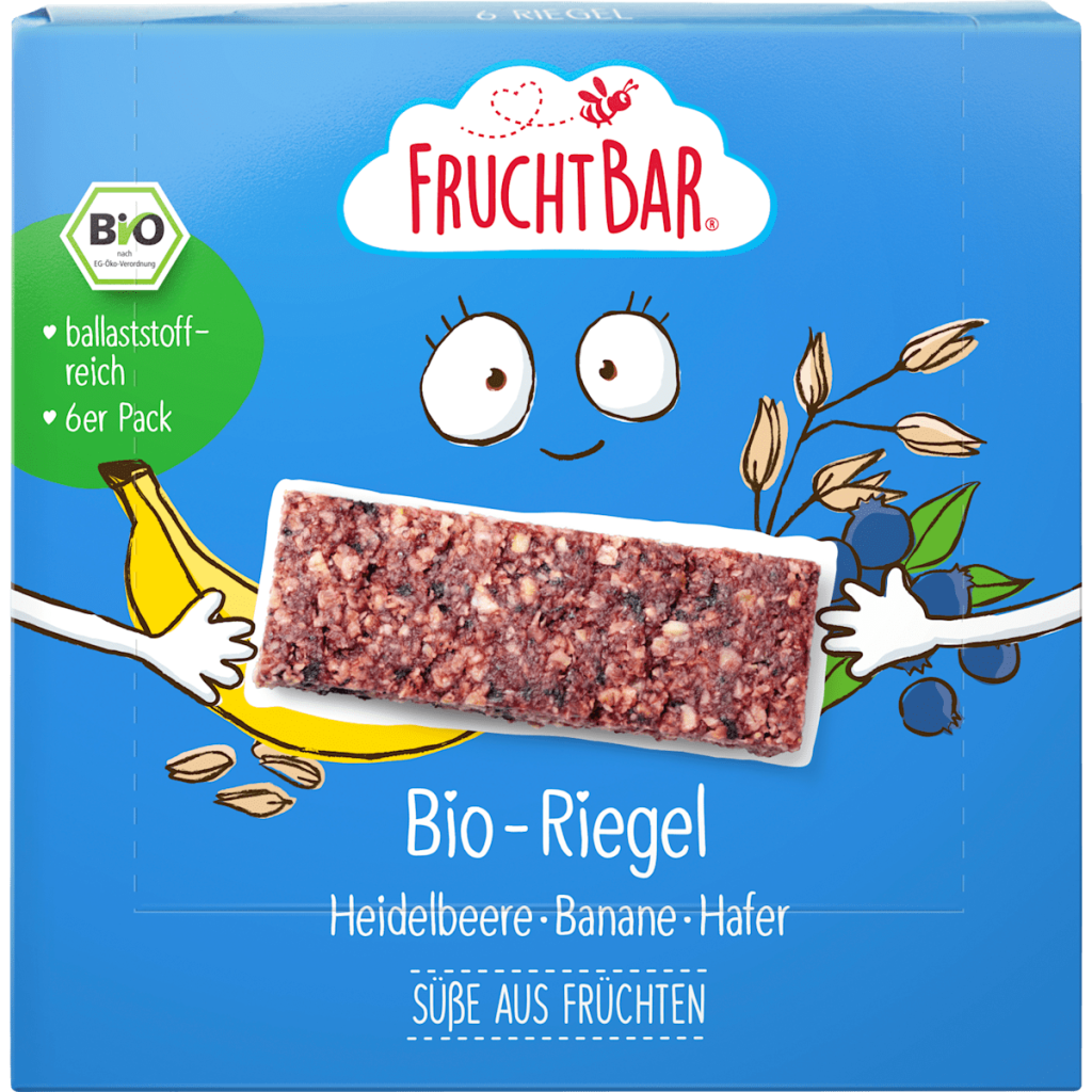 Bio Fruchtbar Riegel Heidelbeer Banane 6x23g