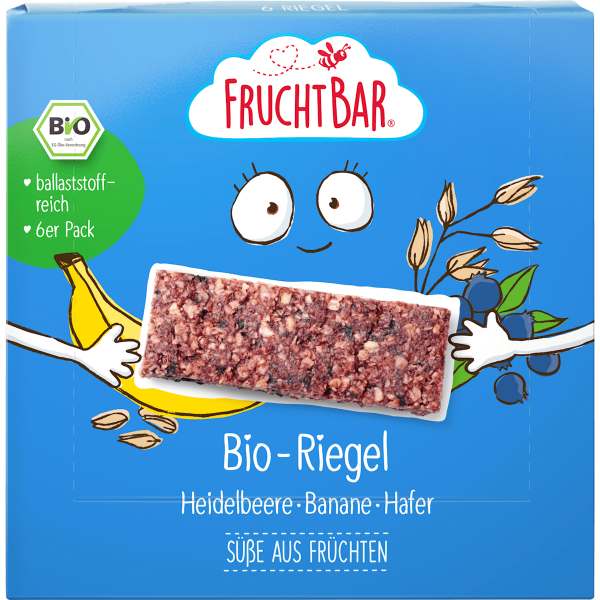 Bio Fruchtbar Riegel Heidelbeer Banane 6x23g