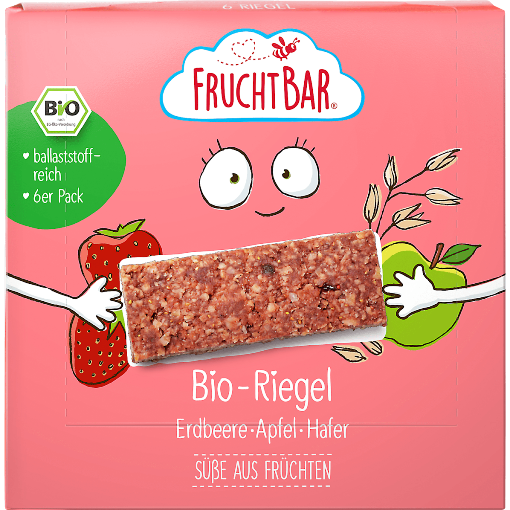 Bio Fruchtbar Riegel Erdbeer Apfel 6x23g