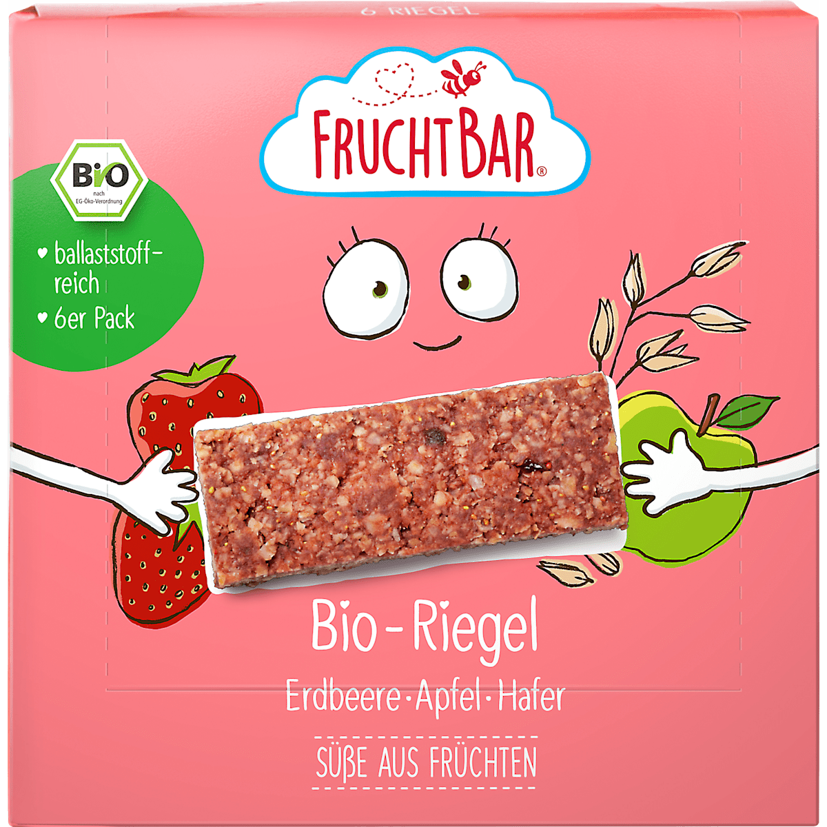 Bio Fruchtbar Riegel Erdbeer Apfel 6x23g