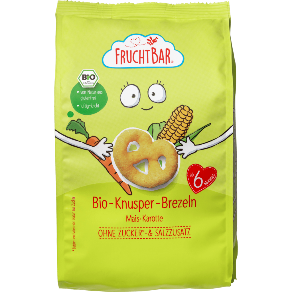 Bio Fruchtbar Knusper-Brezeln Mais Karotte 25g