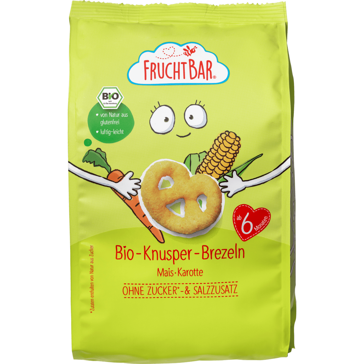 Bio Fruchtbar Knusper-Brezeln Mais Karotte 25g