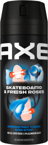 Axe Deo Bodyspray Skateboard&Fresh Rose ohne Aluminiumsalze 150ml