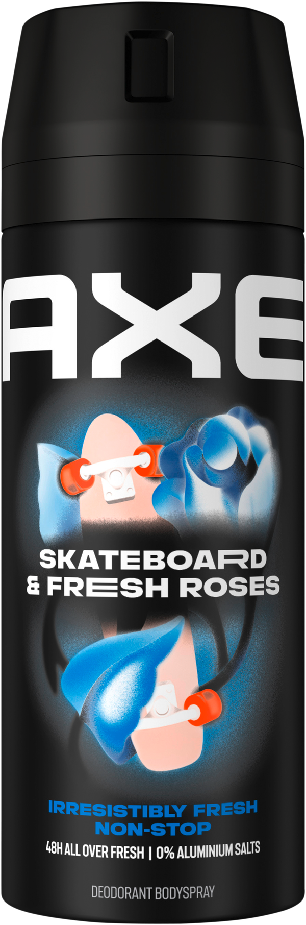Axe Deo Bodyspray Skateboard&Fresh Rose ohne Aluminiumsalze 150ml