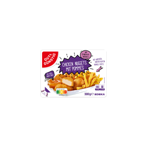 GUT&GÜNSTIG Chicken Nuggets mit Pommes und Dip 300g