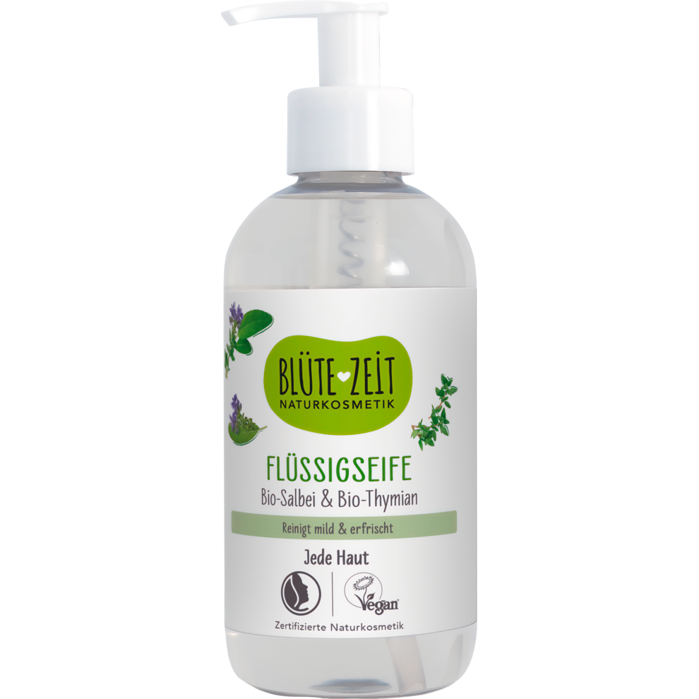 BLÜTEZEIT Flüssigseife mit Bio-Salbei&Bio-Thymian 300ml