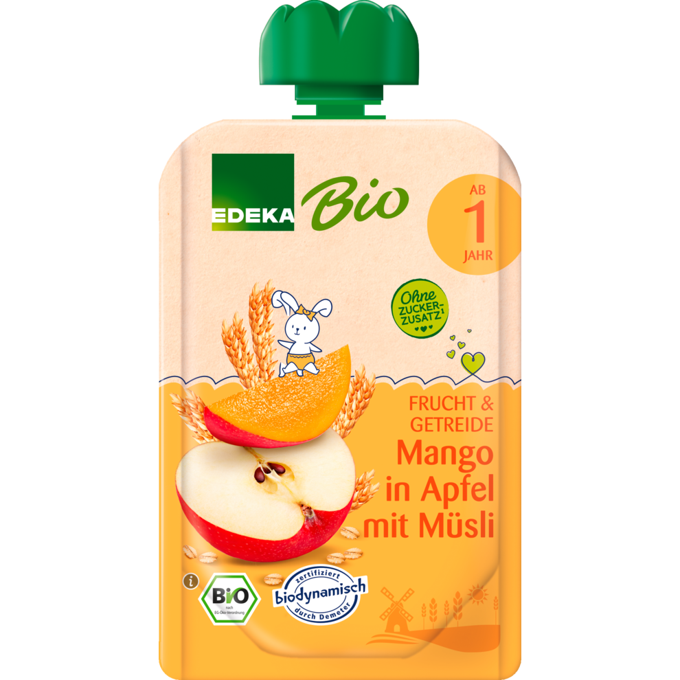 Demeter EDEKA Mango in Apfel mit Müsli ab 1 Jahr 100g