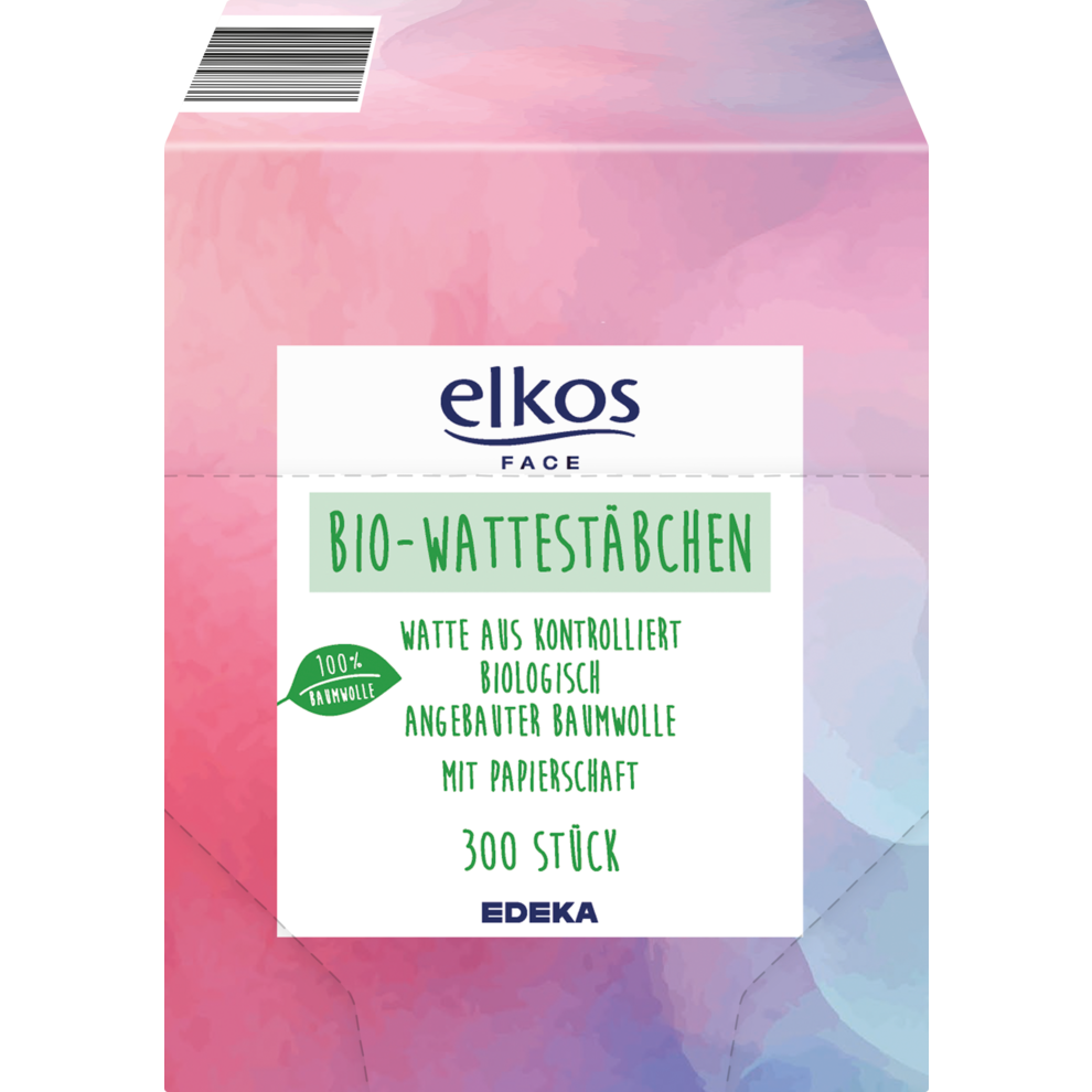 EDEKA elkos Bio-Wattestäbchen 300ST