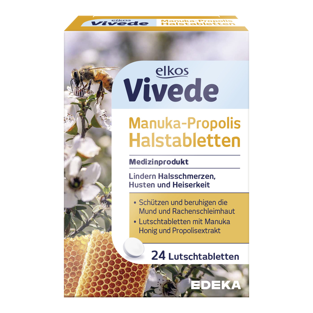 EDEKA elkos VIVEDE Manuka-Propolis Halstabletten 24ST
