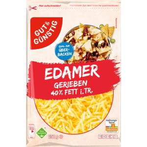 GUT&GÜNSTIG Edamer gerieben 40% 250g VLOG