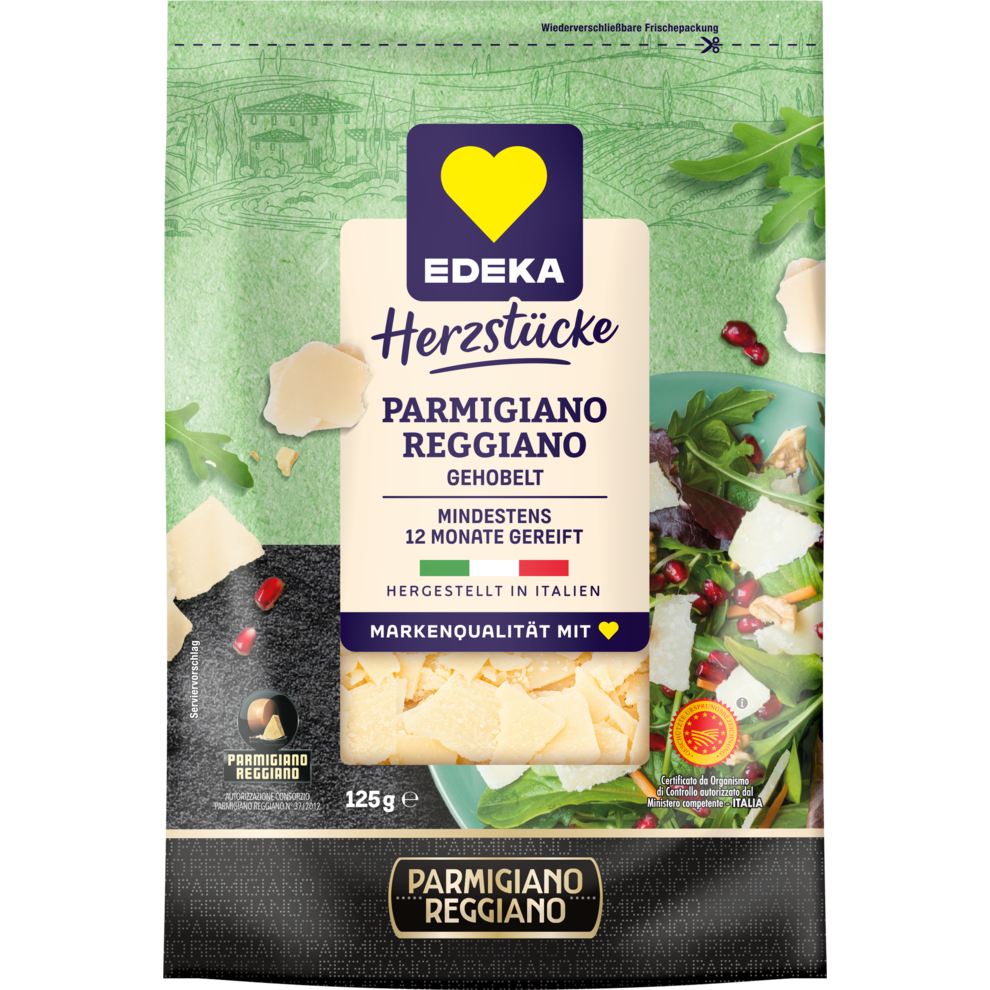 EDEKA Herzstücke Parmigiano Reggiano 40% gehobelt 125g