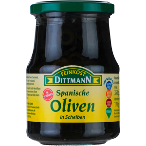 Feinkost Dittmann оливки чёрный, ломтики 350g