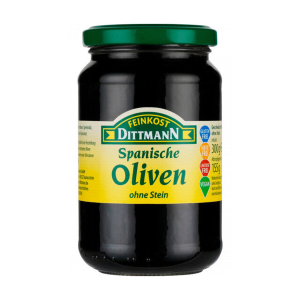 Feinkost Dittmann Spanische Oliven Schwarz ohne Stein 340g
