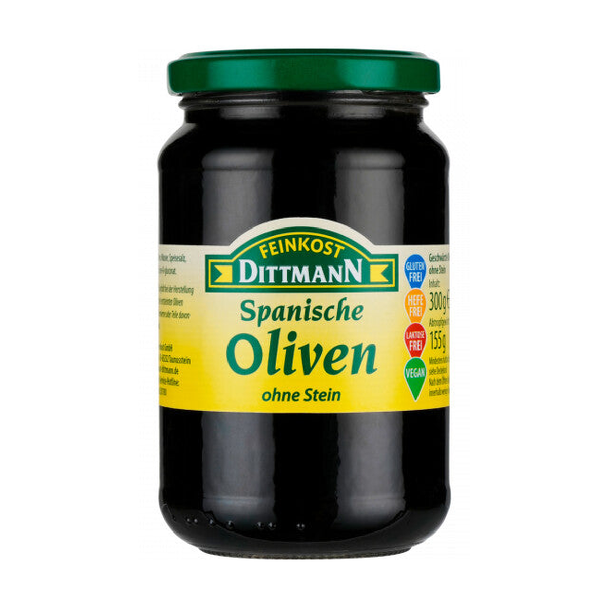 Feinkost Dittmann Spanische Oliven Schwarz ohne Stein 340g