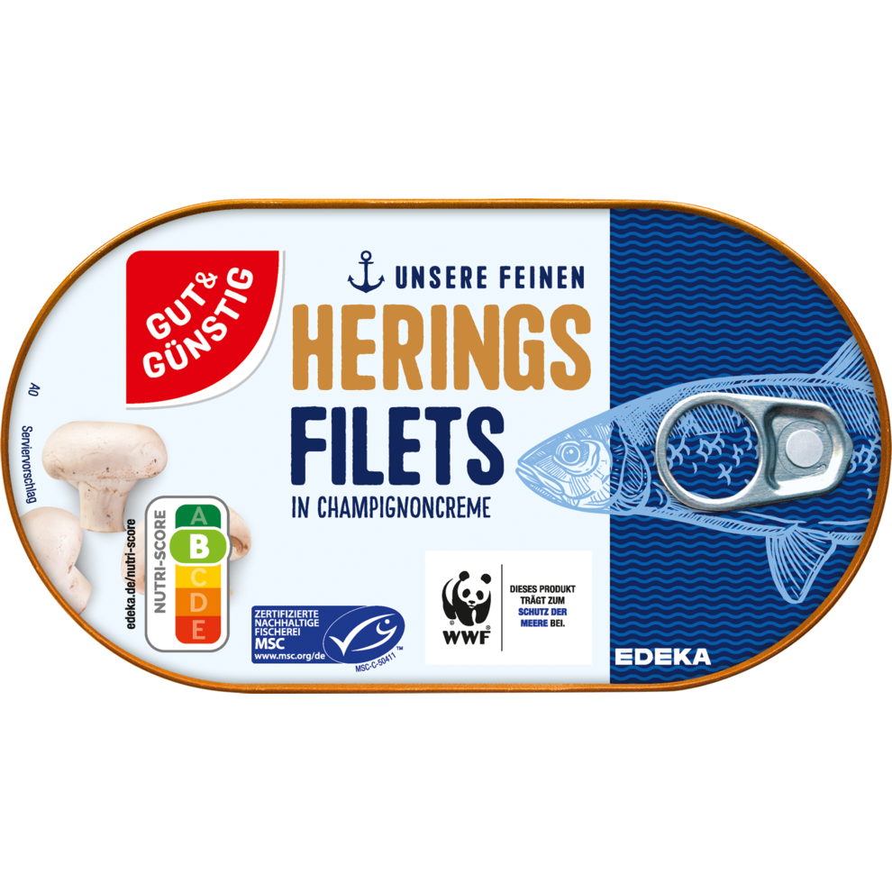 MSC GUT&GÜNSTIG Heringsfilets in Champignoncreme 200g