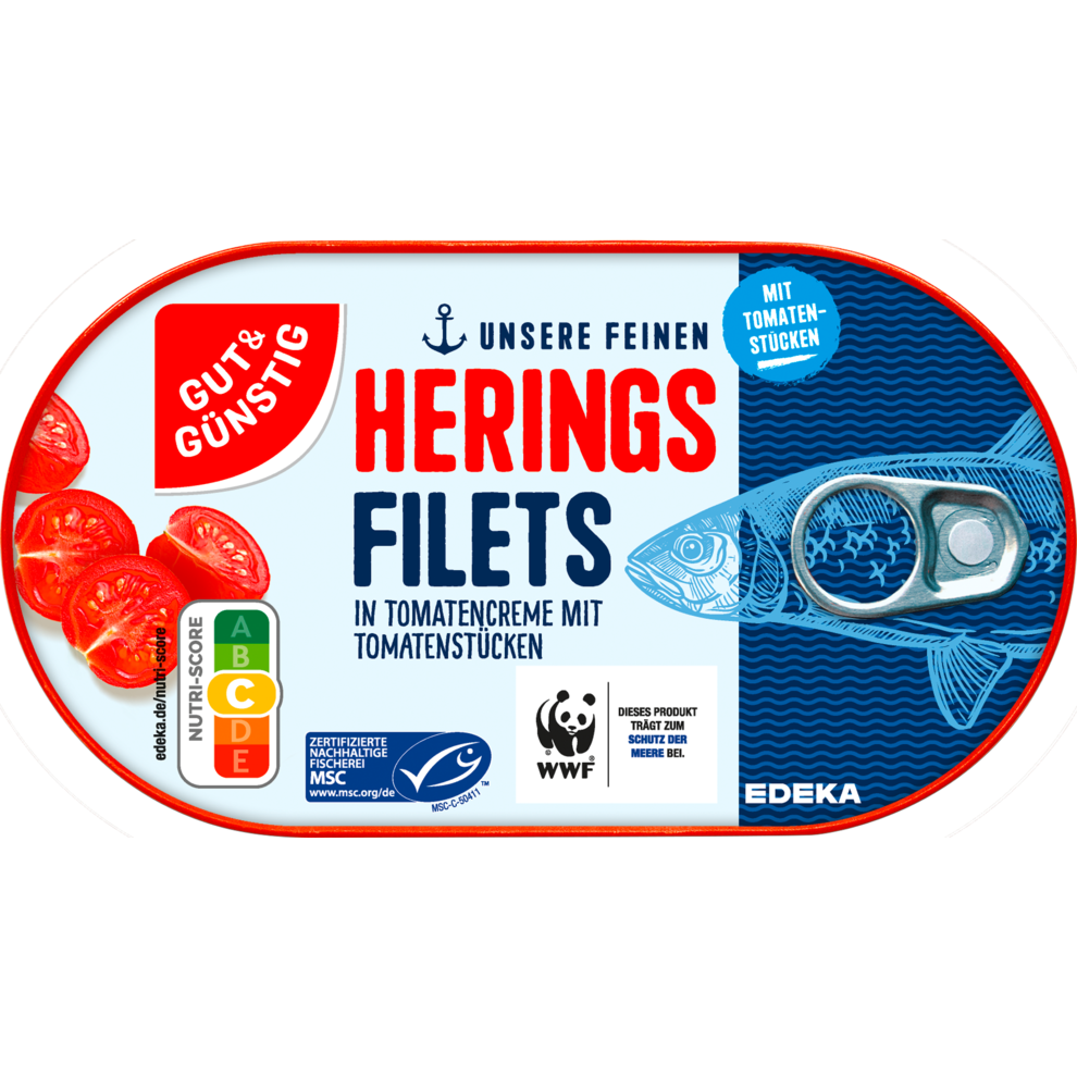 MSC GUT&GÜNSTIG Heringsfilets in Tomatencreme 200g