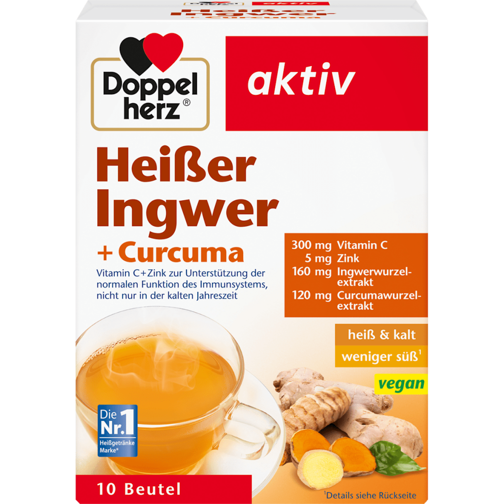 Doppelherz heißer Ingwer+Curcuma 10 Beutel 100g