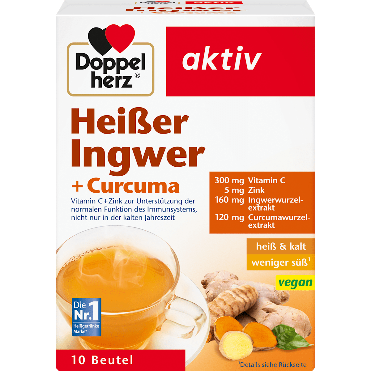 Doppelherz heißer Ingwer+Curcuma 10 Beutel 100g