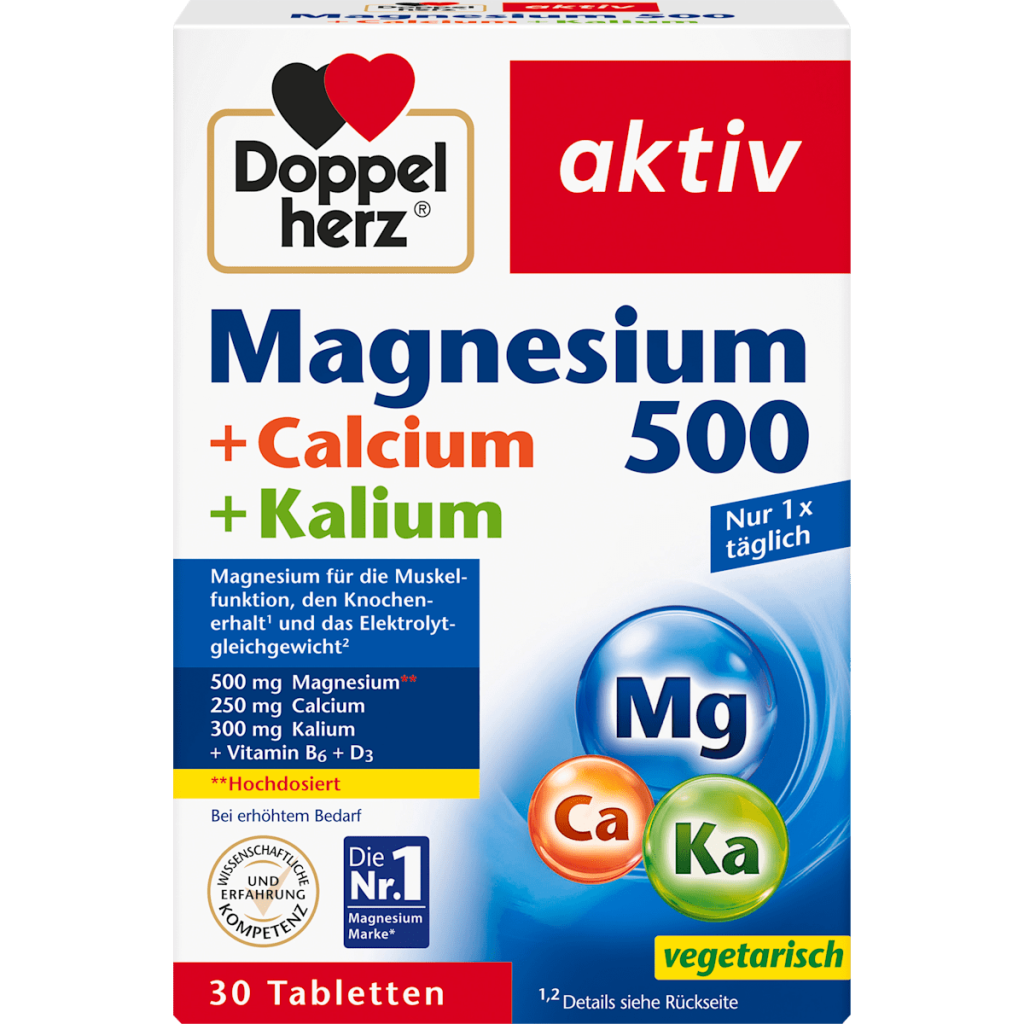 Doppelherz Magnesium+Calcium+Kalium 500 30 Tabletten 69,6g