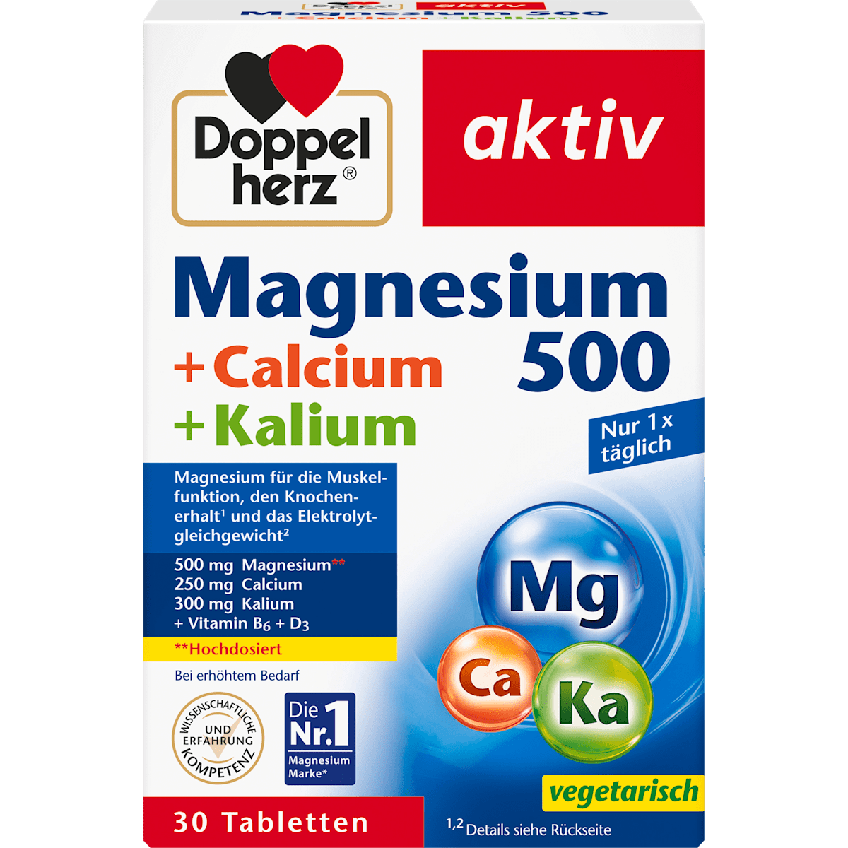 Doppelherz Magnesium+Calcium+Kalium 500 30 Tabletten 69,6g