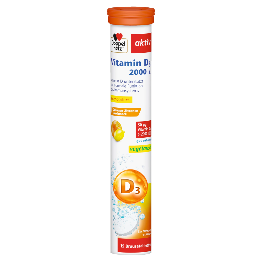 Doppelherz Vitamin D 2000 I.E.15 Brausetabletten 97,5g