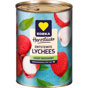EDEKA Herzstücke Lychees entsteinte Früchte leicht gezuckert 425g