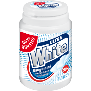 GUT&GÜNSTIG Kaugummi White zuckerfrei 50ST