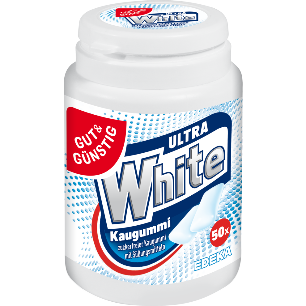 GUT&GÜNSTIG Kaugummi White zuckerfrei 50ST