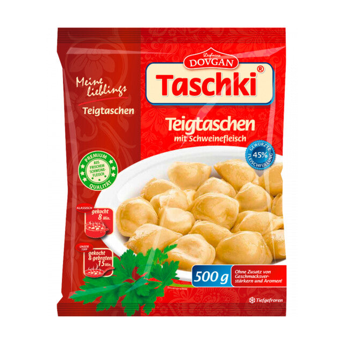 Taschki Pelmeni mit Schweinefleischfüllung 500g