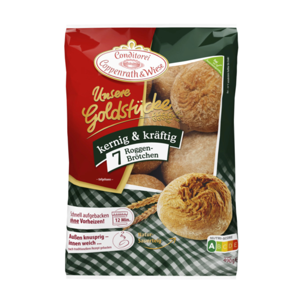 Coppenrath&Wiese Unsere Goldstücke Roggen-Brötchen kernig&kräftig 7ST 490g