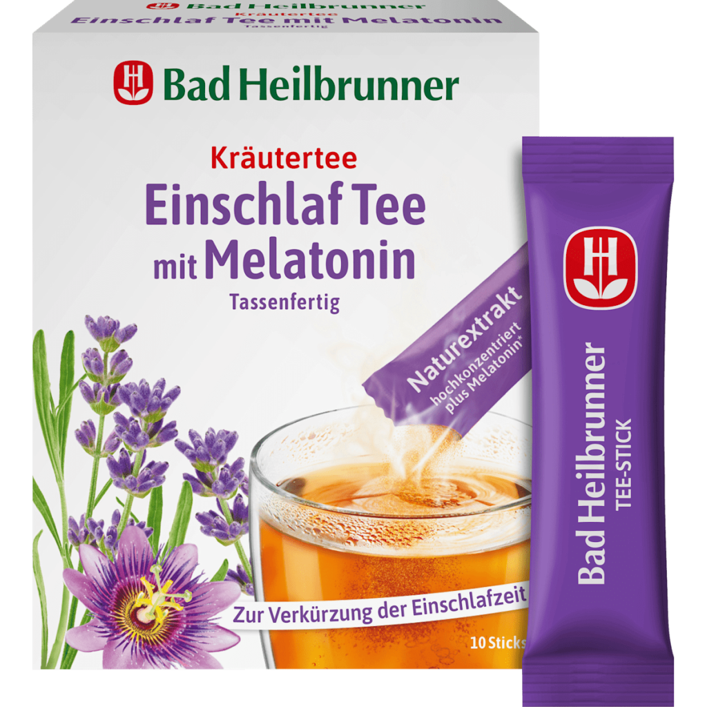 Bad Heilbrunner Einschlaf Tee mit Melatonin im Stick 10ST 10g