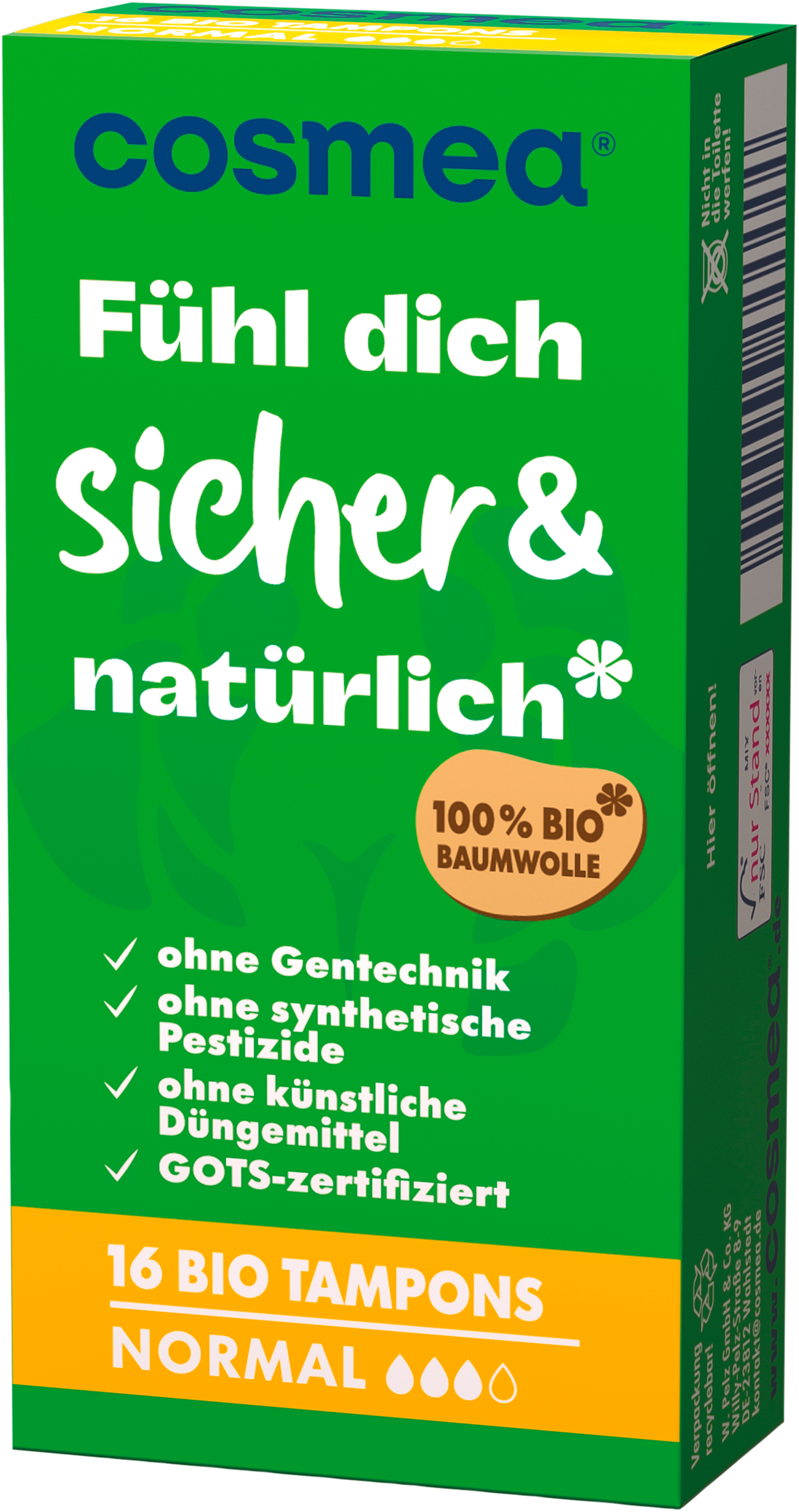 Cosmea Bio Tampons Normal 16ST