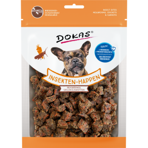 Dokas Insekten-Happen Mehlwürmer Grillen Karotte 100g