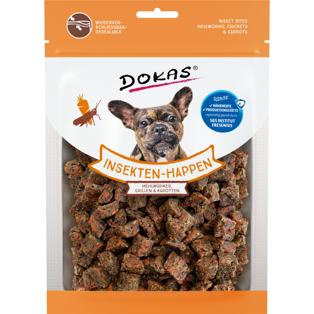 Dokas Insekten-Happen Mehlwürmer Grillen Karotte 100g