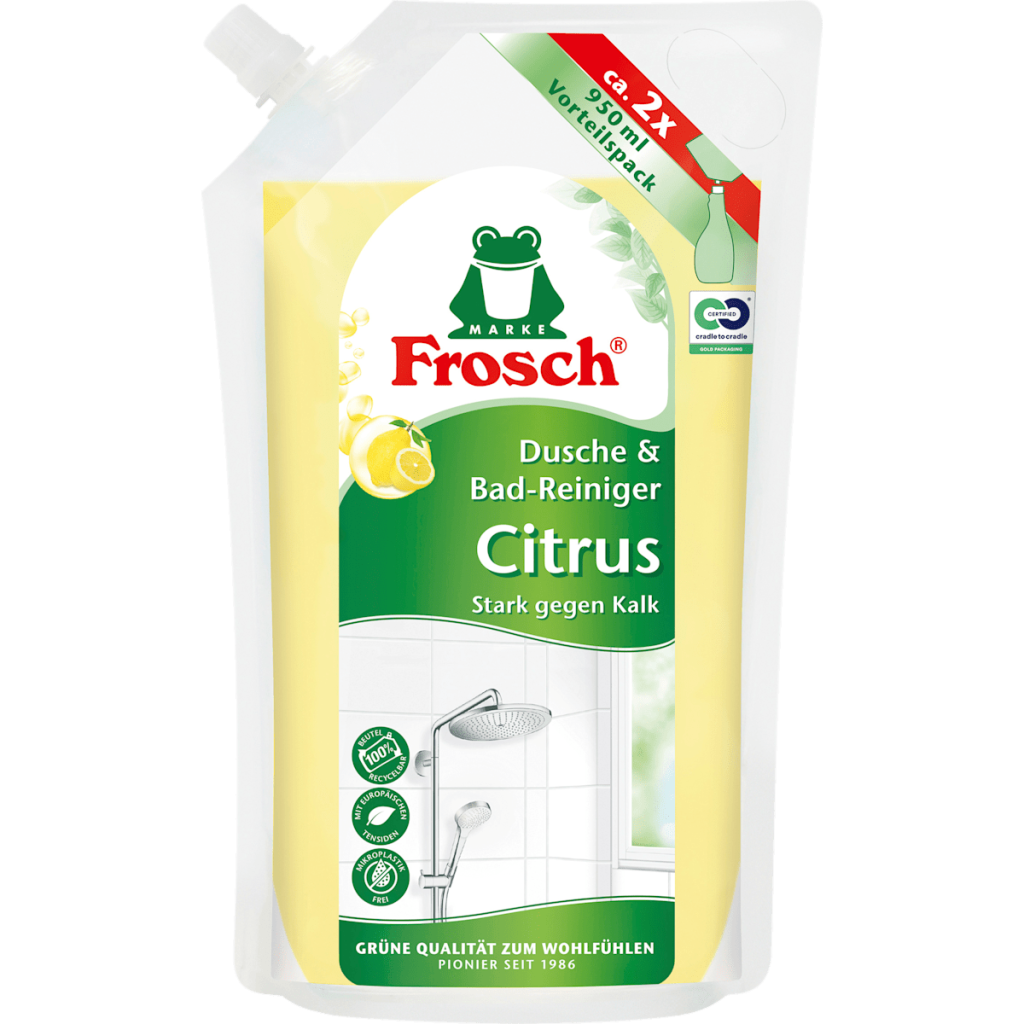 Frosch Citrus Dusche & Bad Reiniger Nachfüllbeutel 950ml