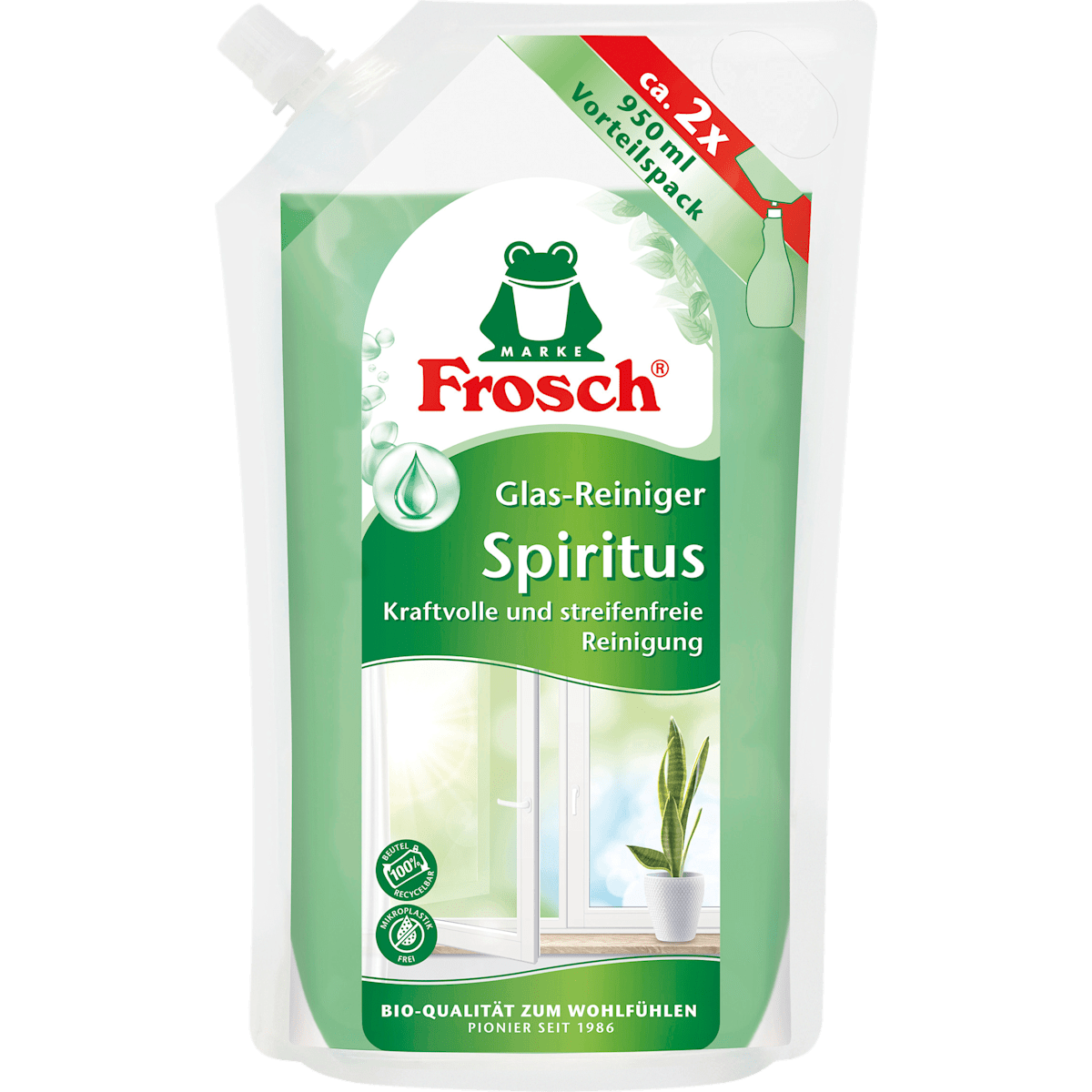 Frosch Spiritus Glas-Reiniger Nachfüllbeutel 950ml