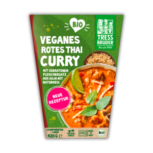 Bio Tressbrüder Veganes Rotes Thai Curry mit Naturreis 420g