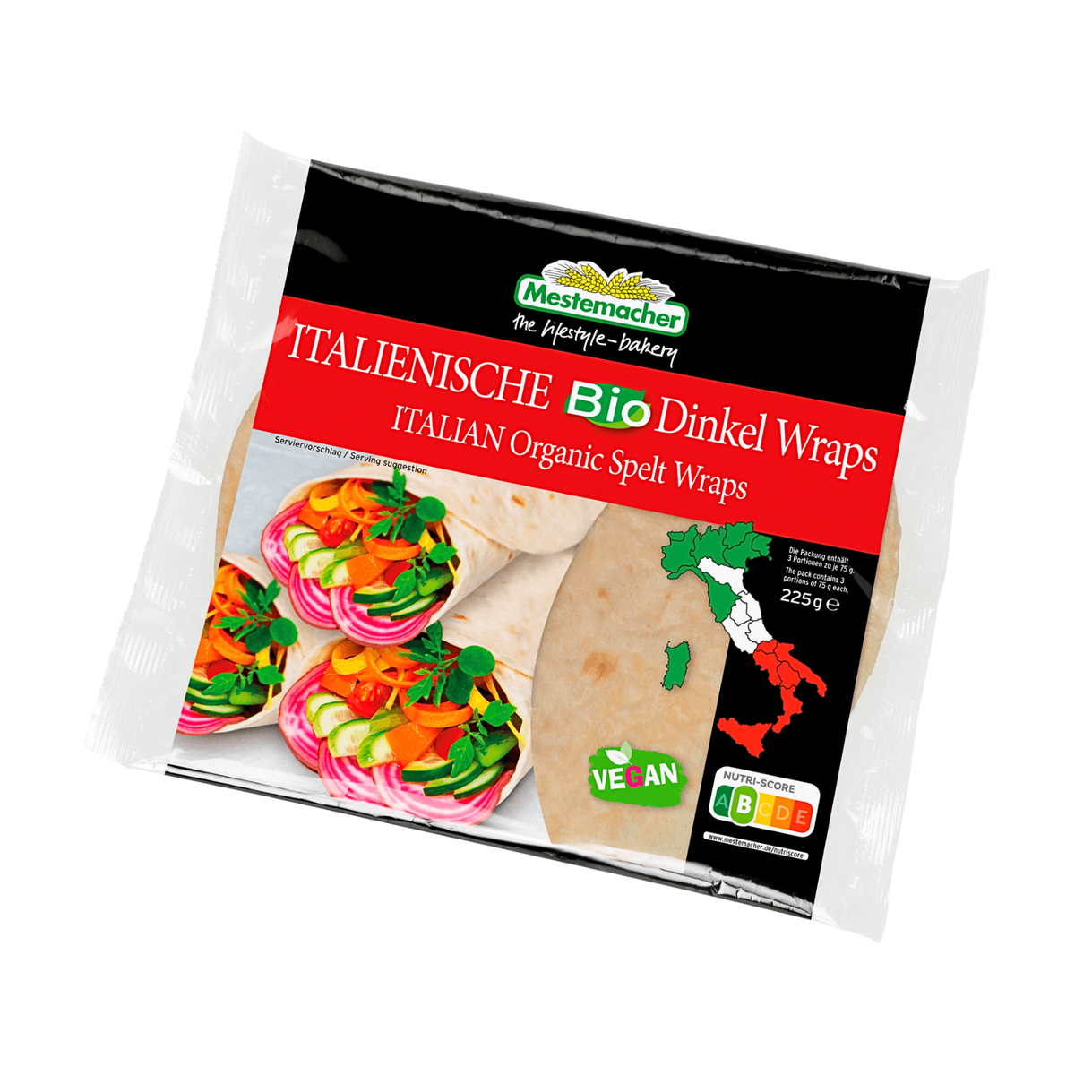 Bio Mestemacher Italienische Dinkel Wraps 225g