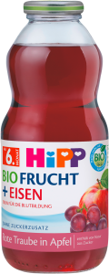 Bio Hipp Rote Traube in Apfel mit Eisen ab 6.Monat 0,5l