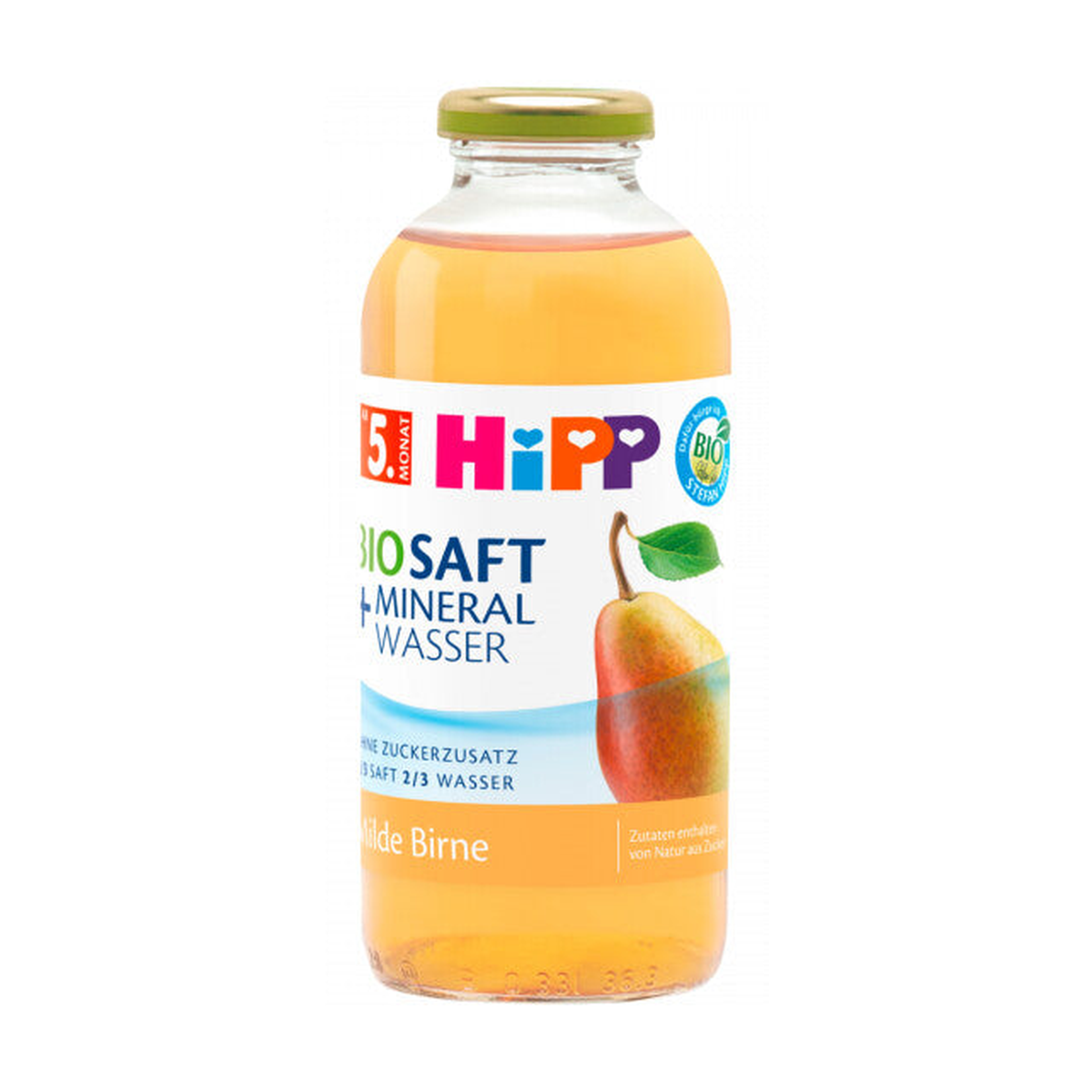 Bio Hipp Saft und Mineralwasser Milde Birne ab 5.Monat 0,5l