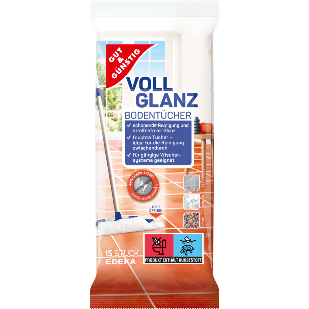 GUT&GÜNSTIG Bodentücher Vollglanz 15ST