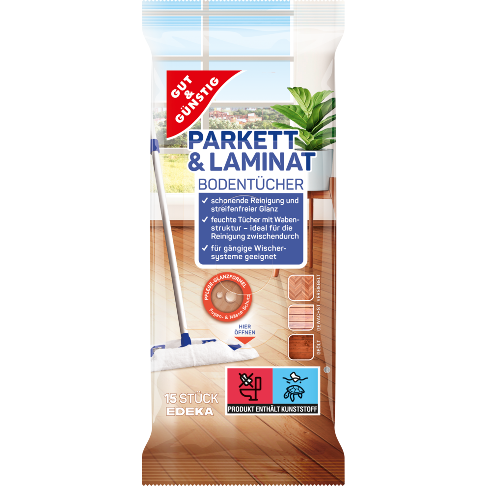 GUT&GÜNSTIG Bodentücher Parkett+Laminat 15ST
