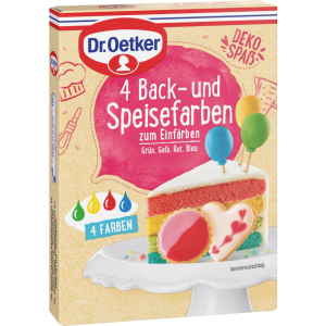 Dr.Oetker Back-und Speisefarben grün, gelb, rot, blau 4ST 80g