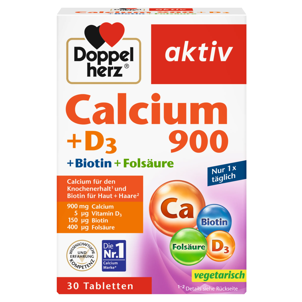 Doppelherz Calcium 900+D3+Biotin 30Tabletten 76,2g