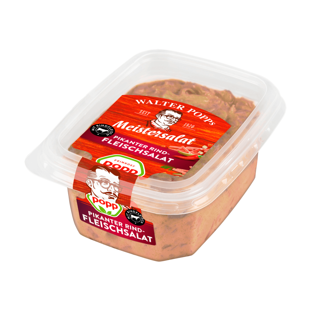 Popp Rindfleisch Fleischsalat würzig pikant 200g