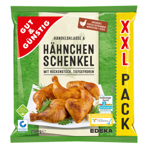 GUT&GÜNSTIG Hähnchenschenkel mit Rückenstück 2,5kg VLOG QS ITW